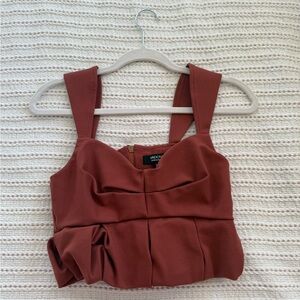 Women's Rust Orange Crop Top